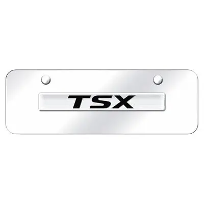 Acura Tsx Name Mini License Plate (Chrome On Mirrored) 1