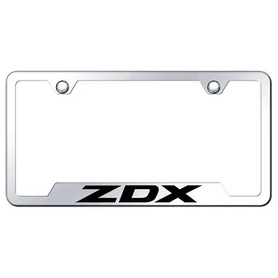 Acura Zdx Laser Etched Logo Cut-Out License Plate Frame (Chrome) 1