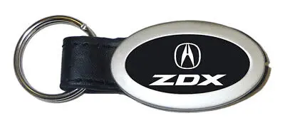 Acura Zdx Oval Leather Key Chain (Black) 1