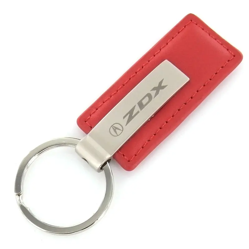 Acura Zdx Rectangular Leather Key Chain (Red) 1
