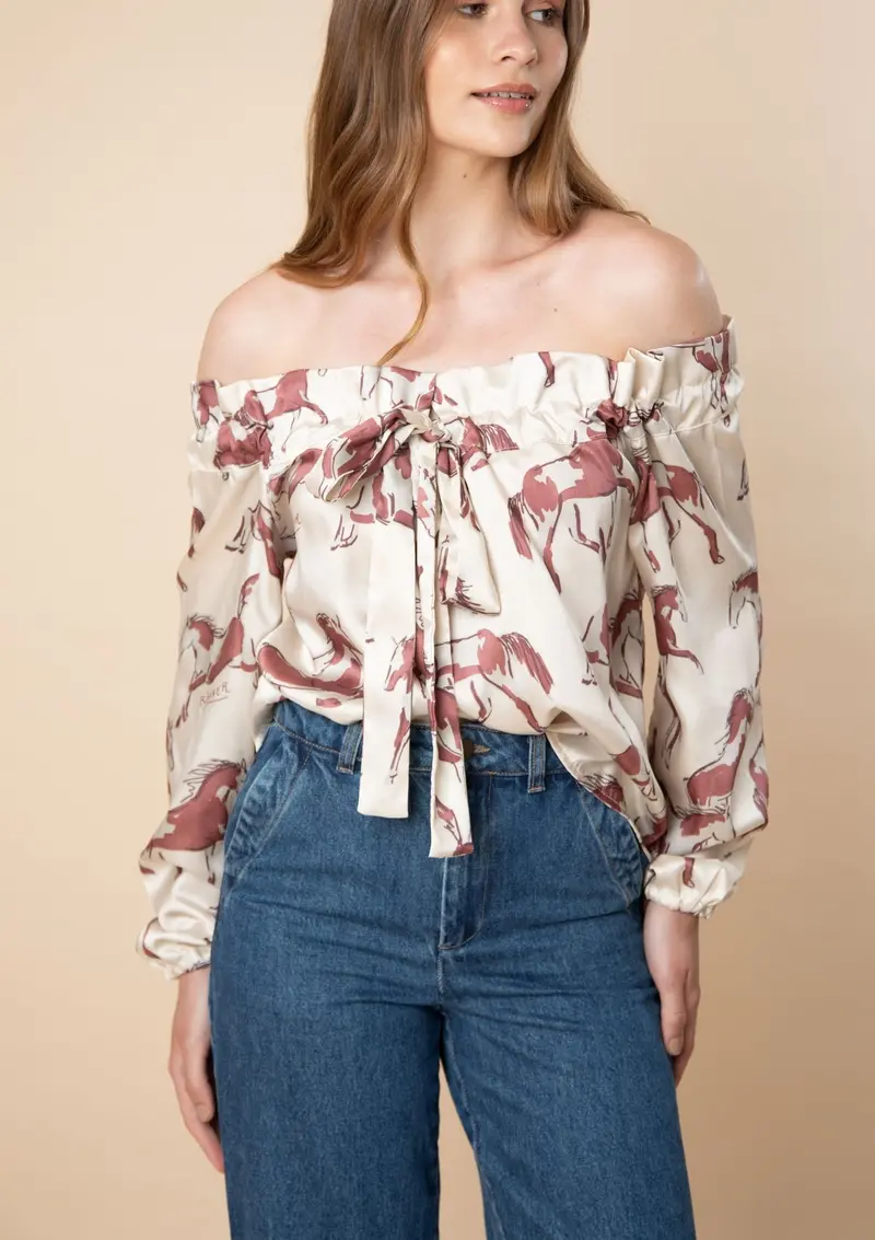 Adele Blouse | Volt Print | Terracotta Rust 1