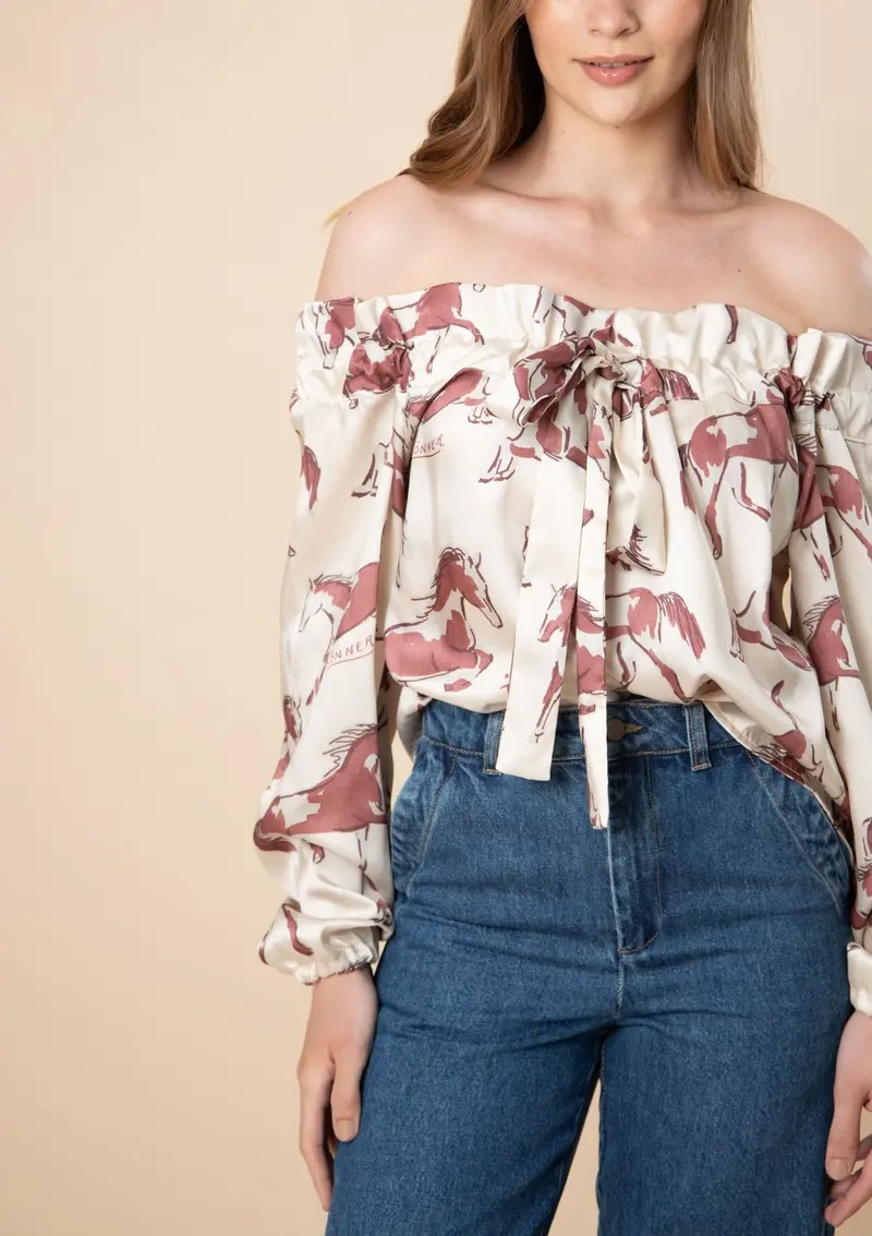 Adele Blouse | Volt Print | Terracotta Rust 2