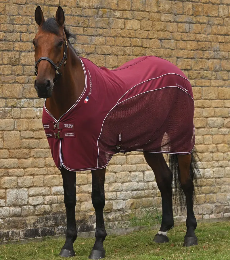 Airtech Mesh Horse Cooler Rug Burgundy 1