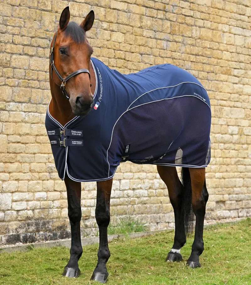 Airtech Mesh Horse Cooler Rug Navy 1