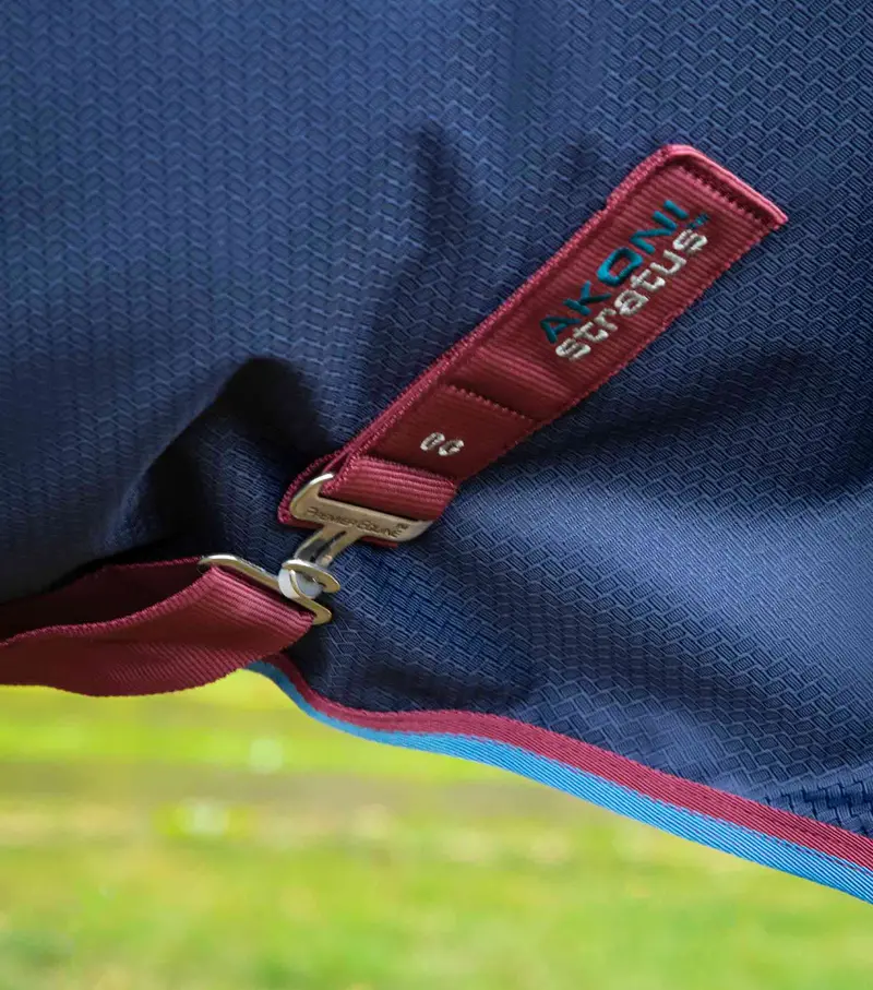 Akoni 0G Turnout Rug With Classic Neck Cover Navy 4