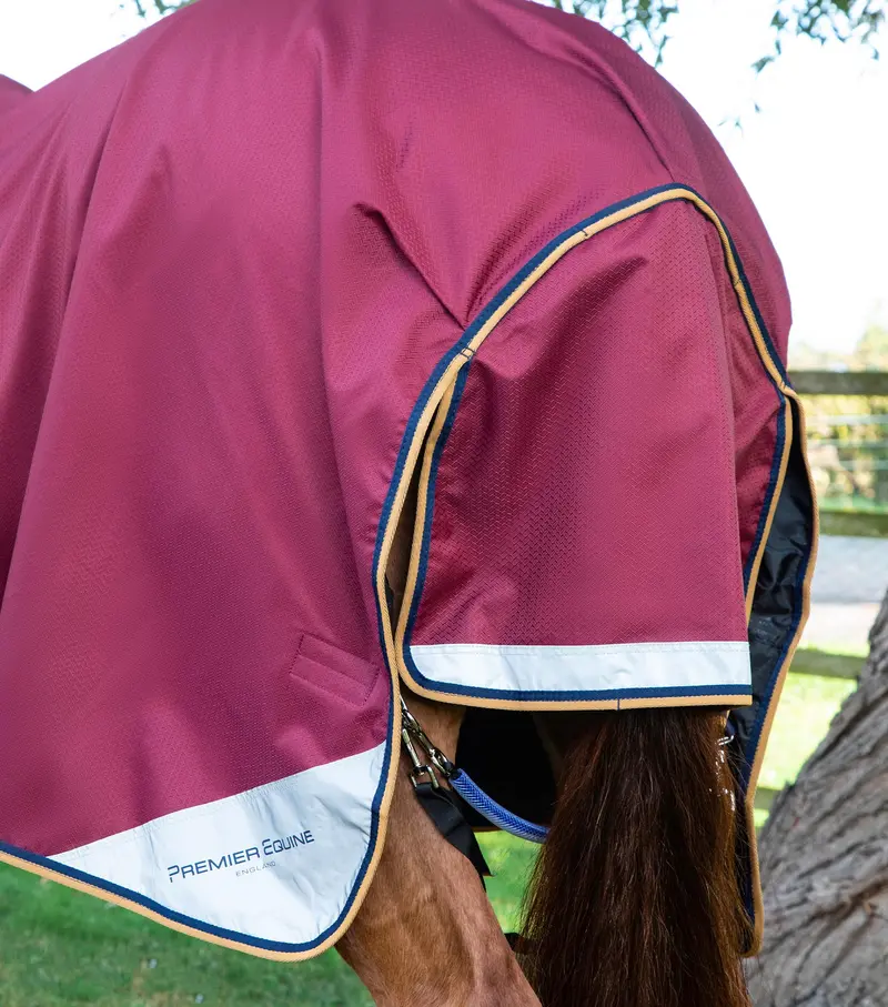 Akoni 0G Turnout Rug With Classic Neck Cover Wine 5