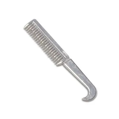 Aluminum Pulling Comb With Hoof Pick Handle 1