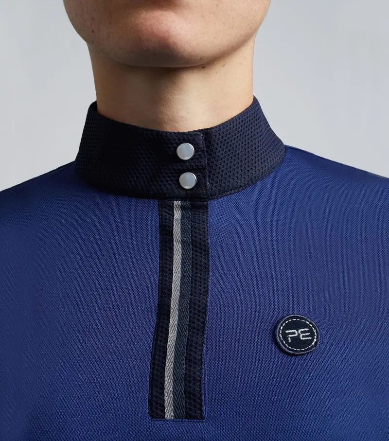 Amia Ladies Technical Short Sleeve Riding Top Navy 3
