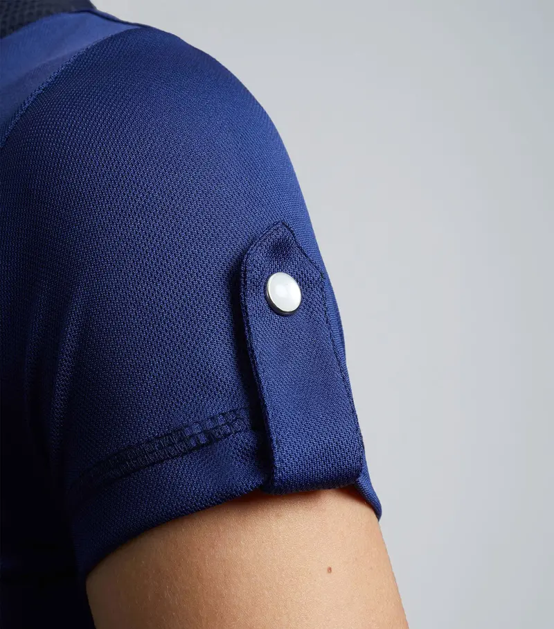 Amia Ladies Technical Short Sleeve Riding Top Navy 5