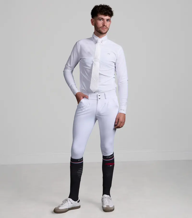 Andate Men's Long Sleeve Show Shirt White 2