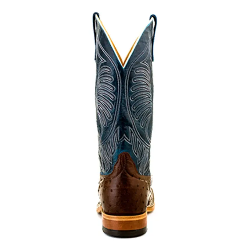 Anderson Bean Teal Fainting Goat Full Quill Ostrich Boot 3