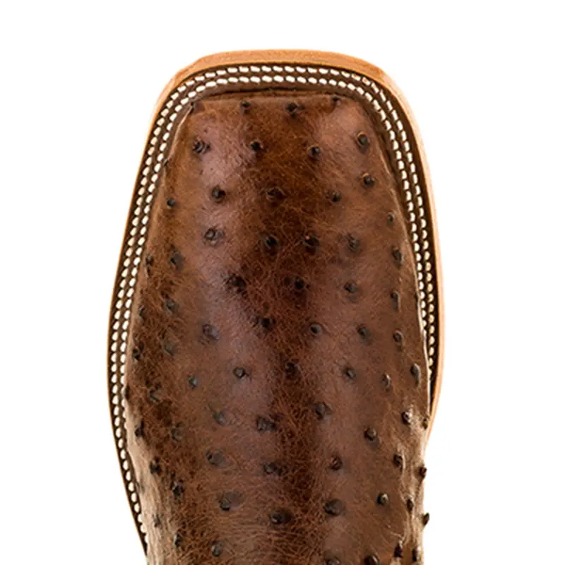 Anderson Bean Teal Fainting Goat Full Quill Ostrich Boot 6