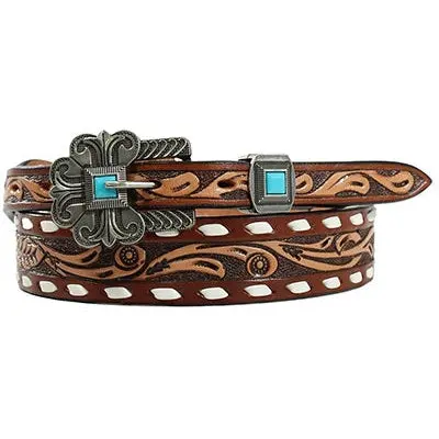 Angel Ranch By M&F Western Women's Floral Tooled Belt 1