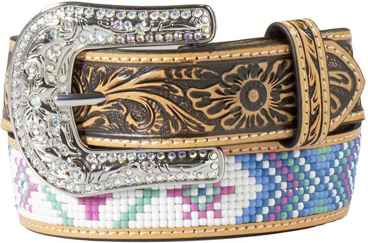 Angel Ranch Girl's Cactus Beaded Belt 1