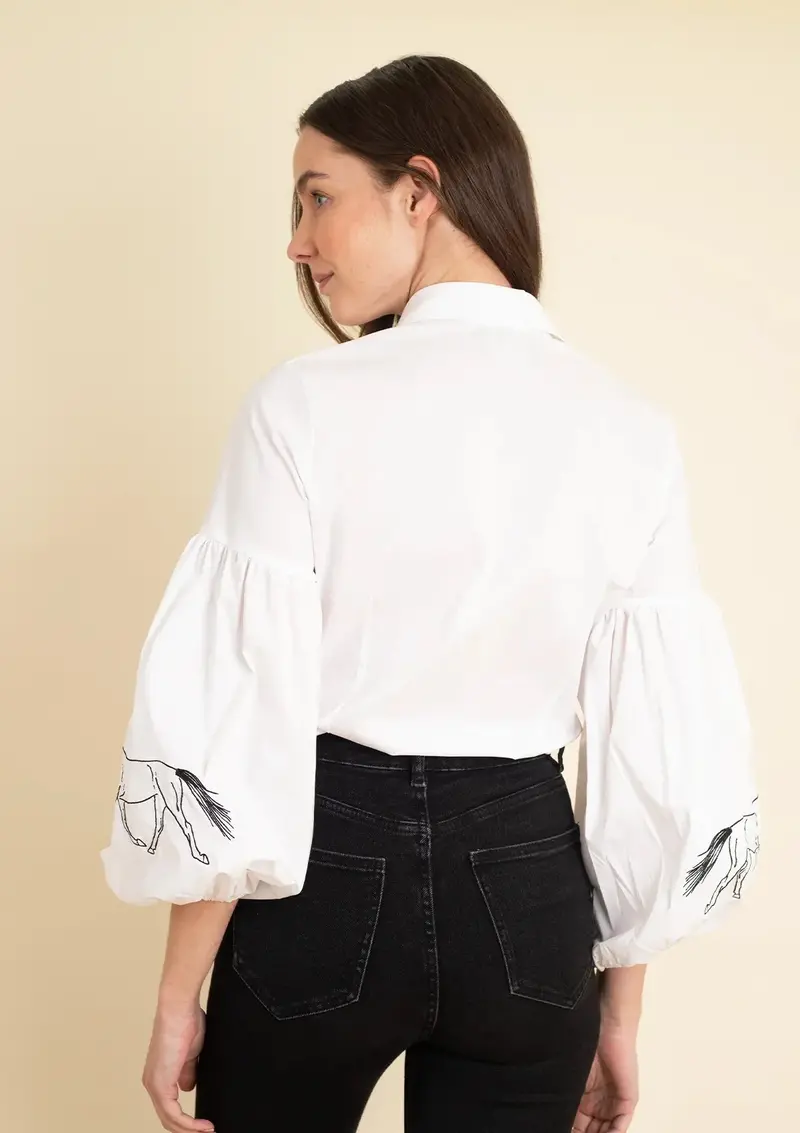 Annie Shirt Embroidered | Love 3