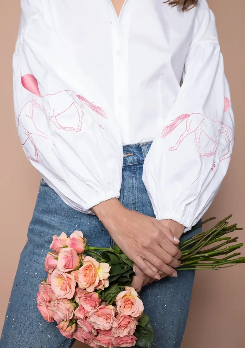 Annie Shirt Embroidered | Love 6