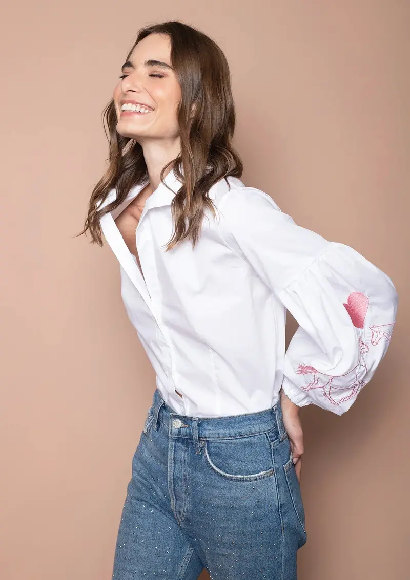 Annie Shirt Embroidered | Love 8