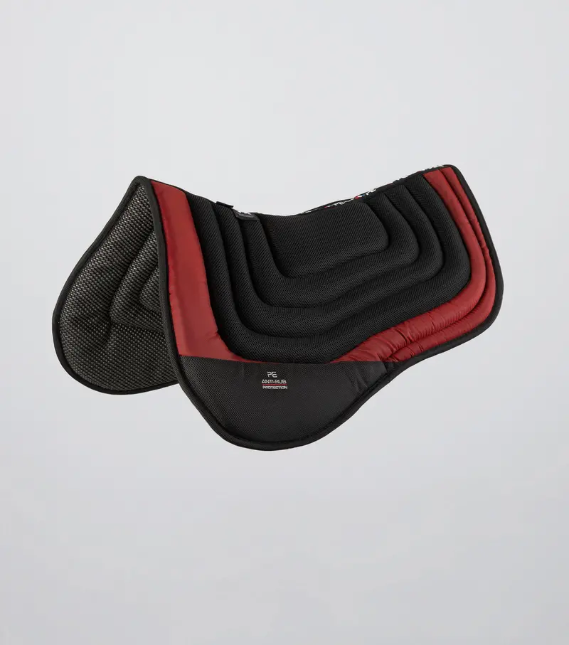 Anti-Slip Airflow Shockproof Racing/ Training Saddle Pad Black/Red 1