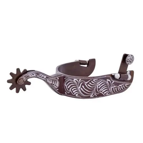 Antiqued Floral Engraved Show Spurs 1