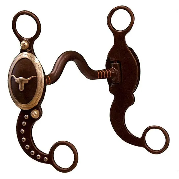 Antiqued Medium Port With Copper Inlay Longhorn Show Bit 1