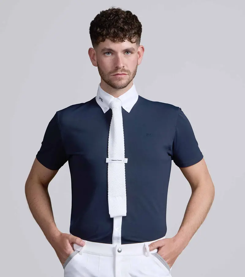 Antonio Men's Short Sleeve Show Shirt Navy 1