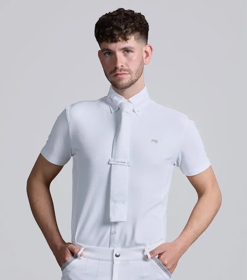 Antonio Men's Short Sleeve Show Shirt White 1