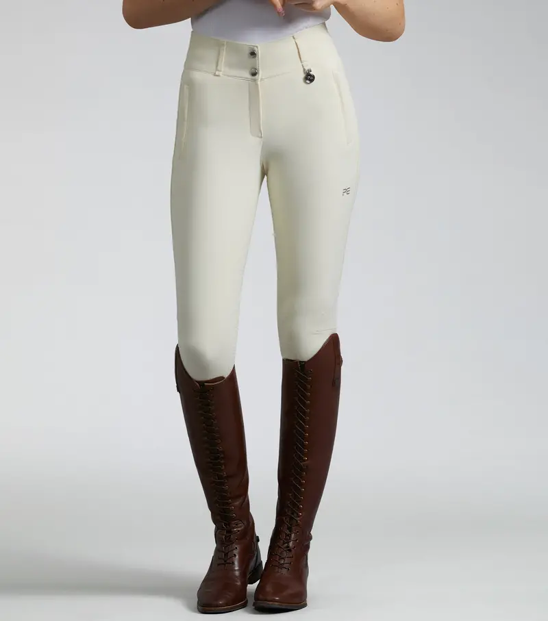Aradina Ladies Full Seat Gel Competition Riding Breeches Vanilla 3