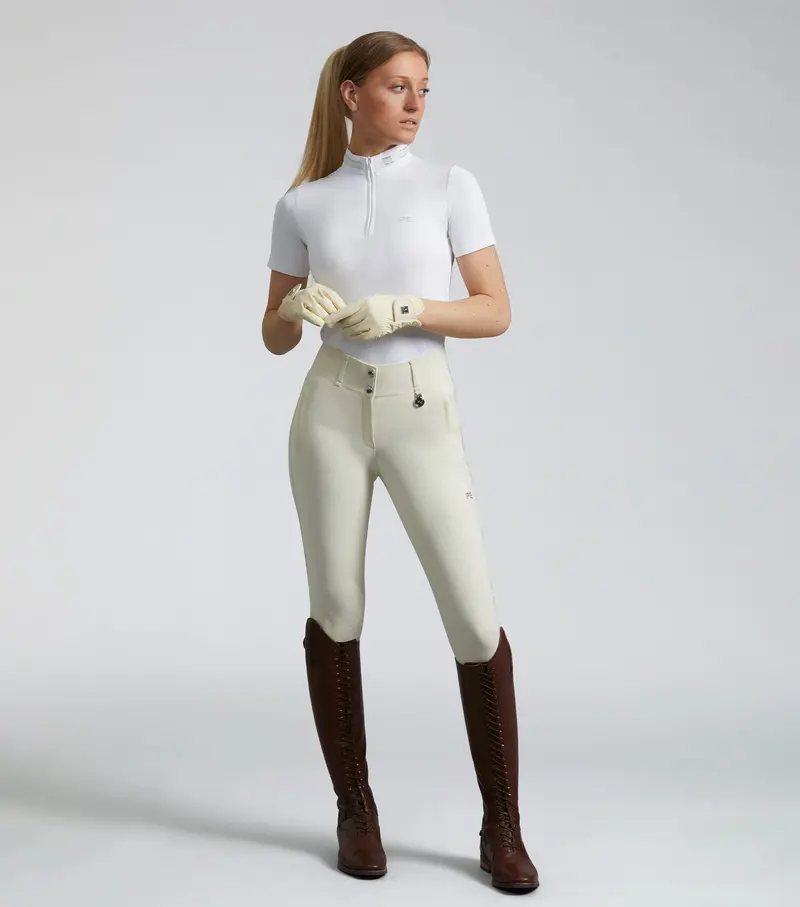 Aradina Ladies Full Seat Gel Competition Riding Breeches Vanilla 6