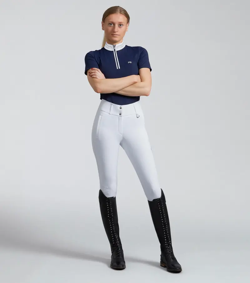 Aradina Ladies Full Seat Gel Competition Riding Breeches White 1