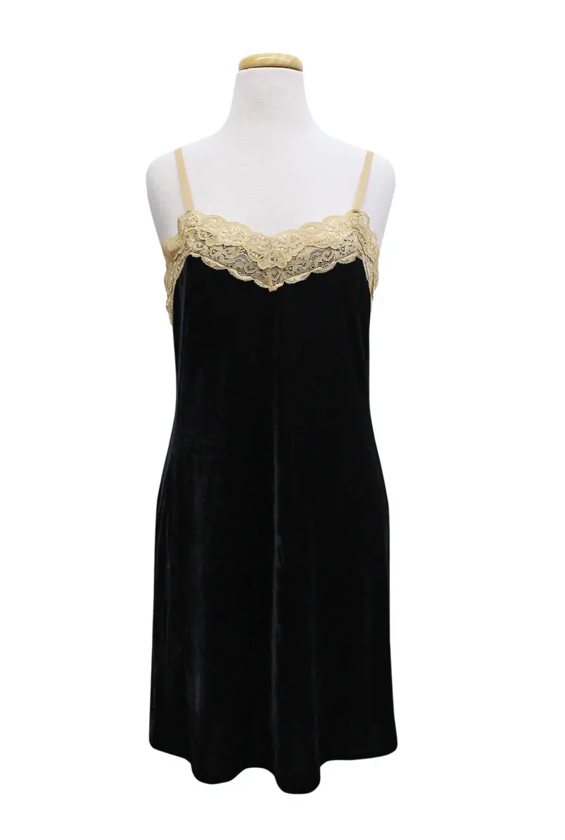 Aratta Without You Mini Dress Black With Lace 2