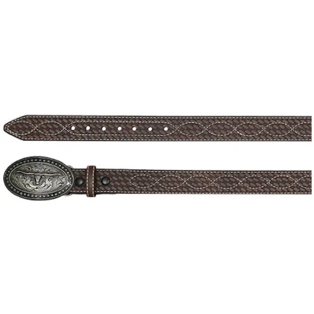 Arena Ace Kid's Basket Weave Tooled Belt 1