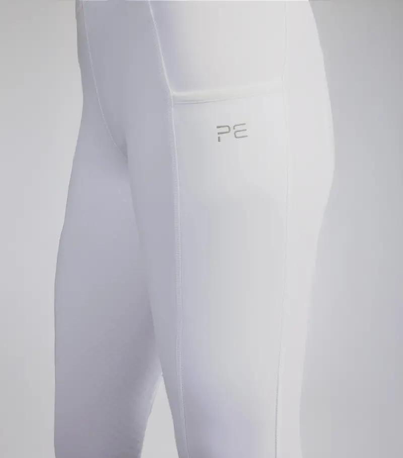 Aresso Ladies Full Seat Gel Riding Tights White 4