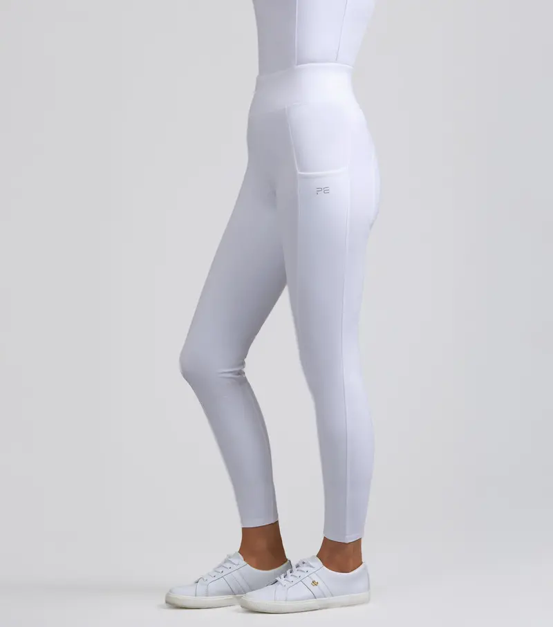 Aresso Ladies Full Seat Gel Riding Tights White 5