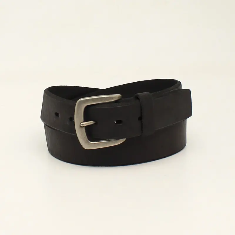 Ariat Beveled Edge Embroidered Logo Black Belt 1