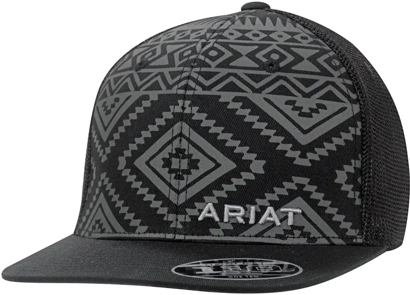 Ariat Black Aztec Ball Cap 1