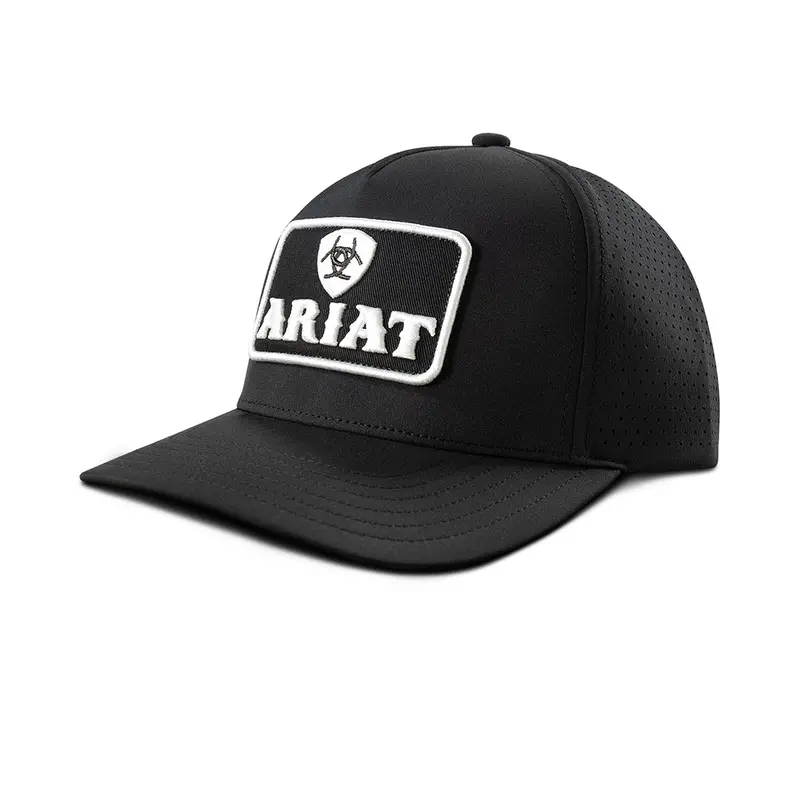 Ariat Black With 3D Embroidered Patch Ball Cap 1