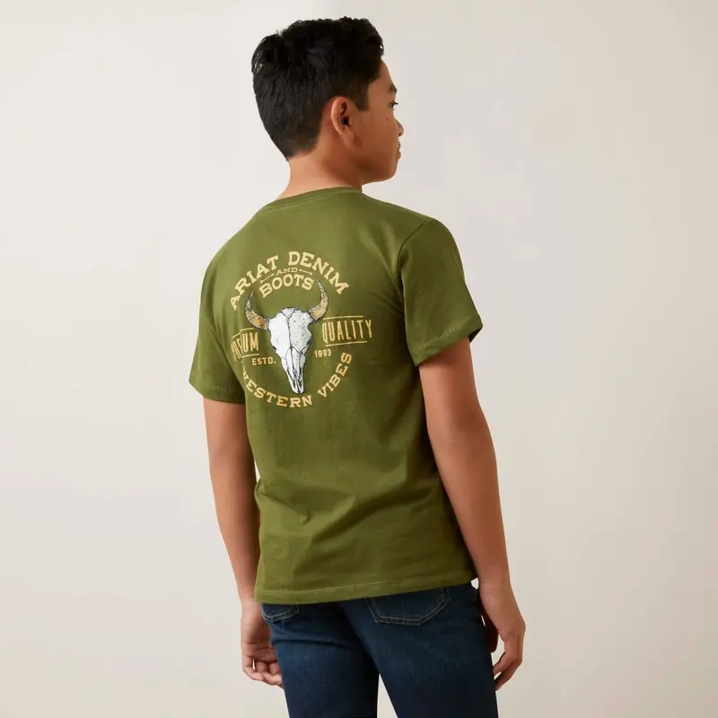 Ariat Boy's Bison Skull Tee 1