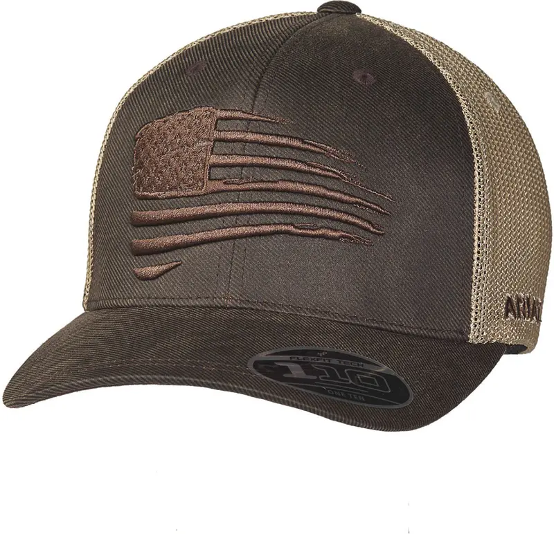 Ariat Brown Patriot Embroidered Hat 1