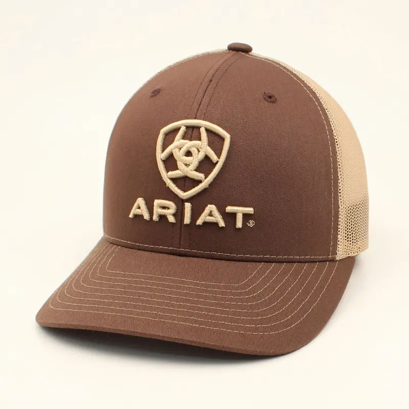 Ariat Brown Shield Logo Embroidered Hat 1