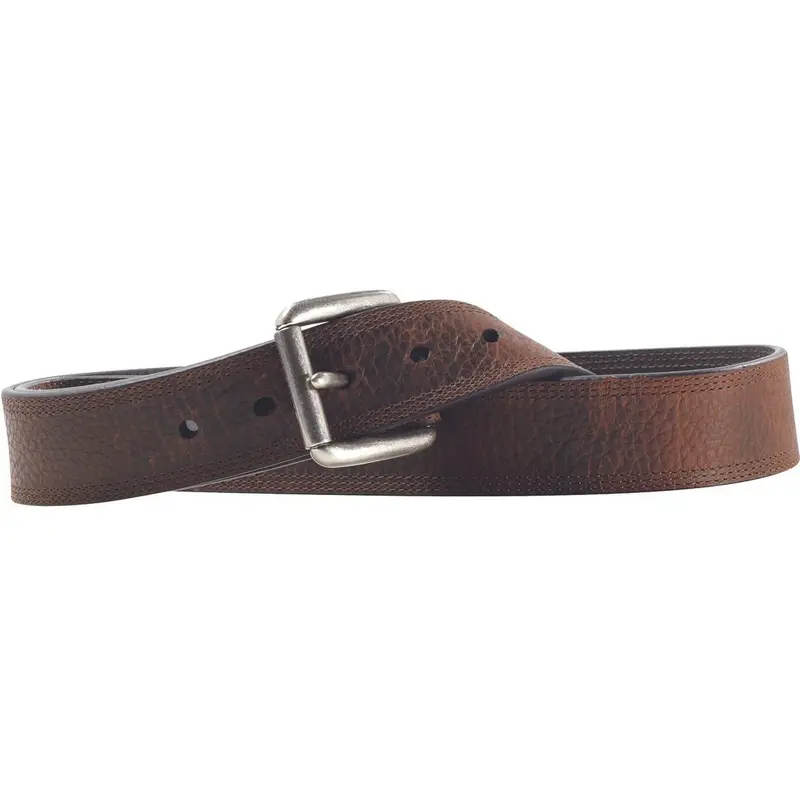 Ariat Dark Brown Triple Stitch Leather Belt 1