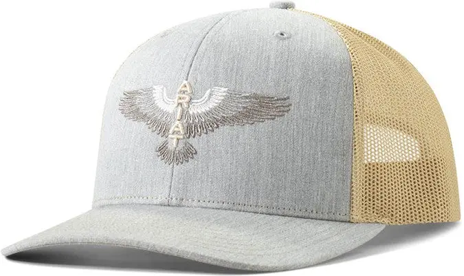 Ariat Eagle Logo Denim And Tan Hat 1