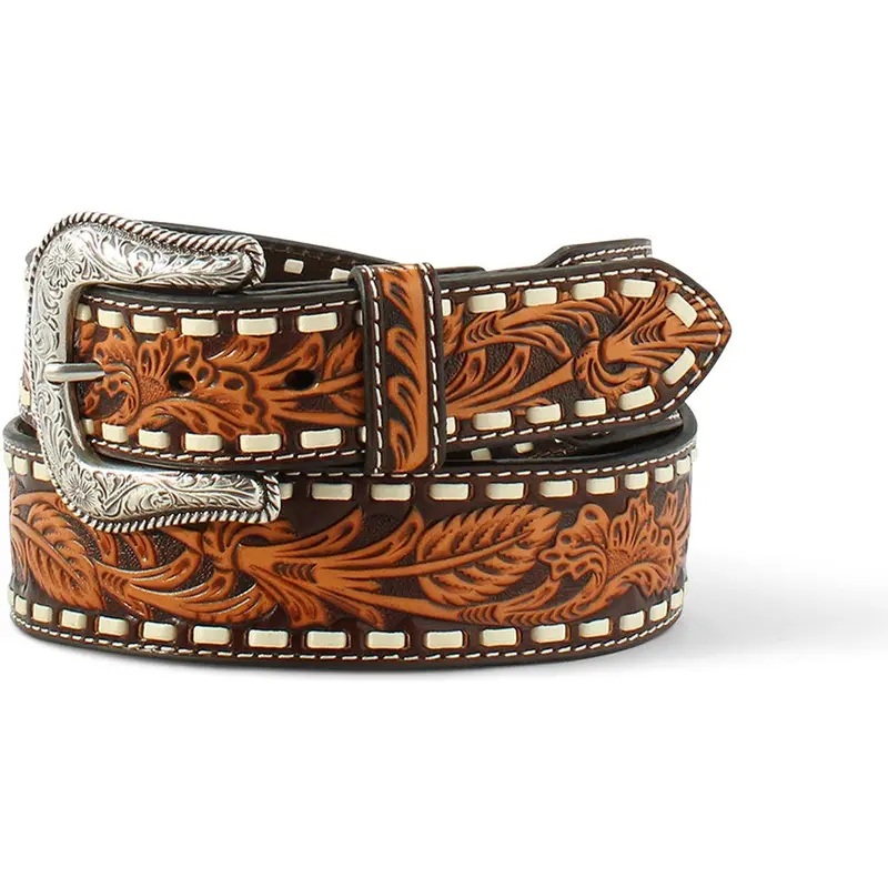 Ariat Floral Embossed And Buckstitched Belt 1