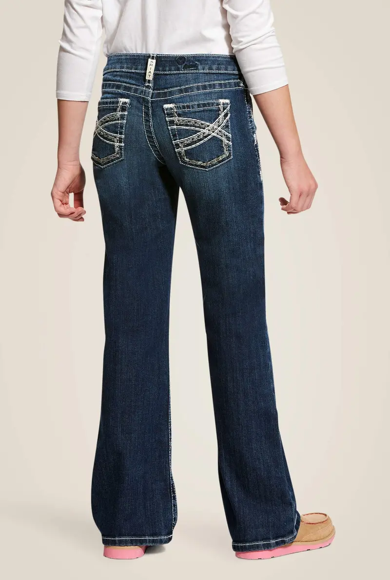 Ariat Girl's Dresden Entwined Boot Cut Jean 1
