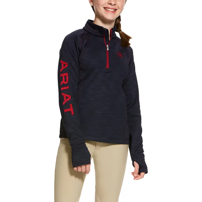 Ariat Girls Navy Tek Team 1/2 Zip Sweatshirt 1
