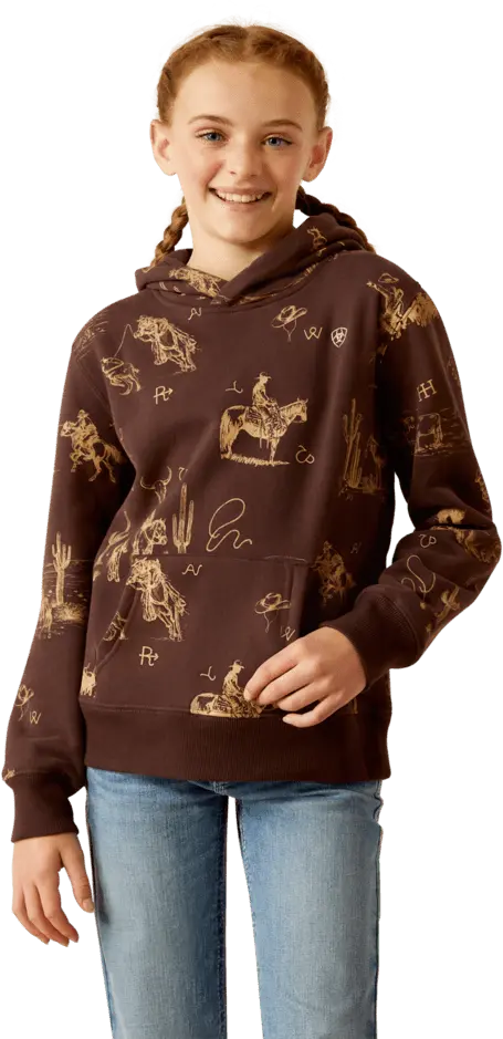 Ariat Girl's Ranch Scene Hoodie 1