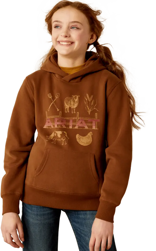 Ariat Girl's Soft Silt Ranch Collections Hoodie 1