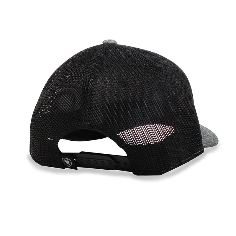 Ariat Grey With Mexican Flag Embroidered Logo Ball Cap 2