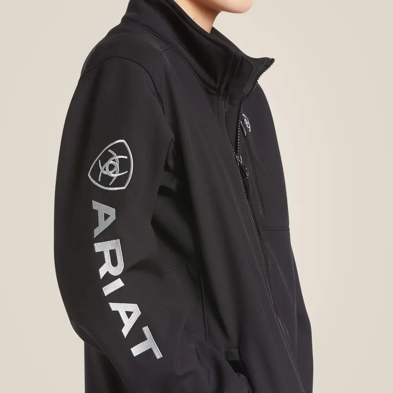 Ariat Kid's Black And Silver Logo 2.0 Softshell Jacket 2