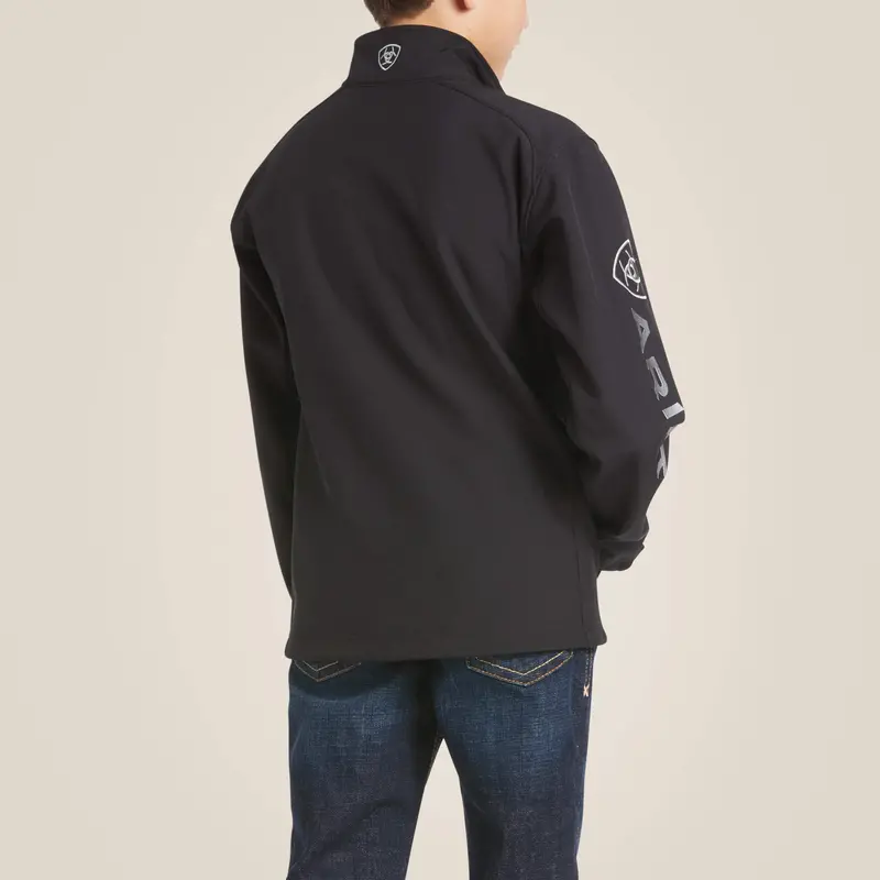 Ariat Kid's Black And Silver Logo 2.0 Softshell Jacket 3