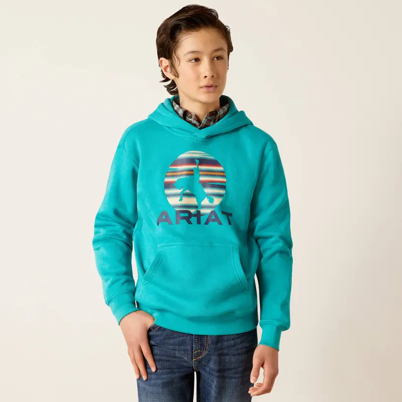 Ariat Kid's Tile Blue In Motion Hoodie 1